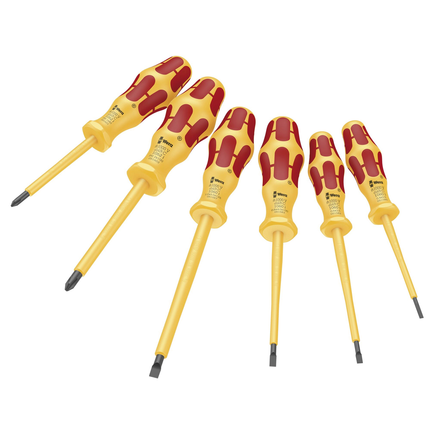 Wera Kraftform VDE 05051575001 Schraubendrehersatz 6-teilig gelb/rot