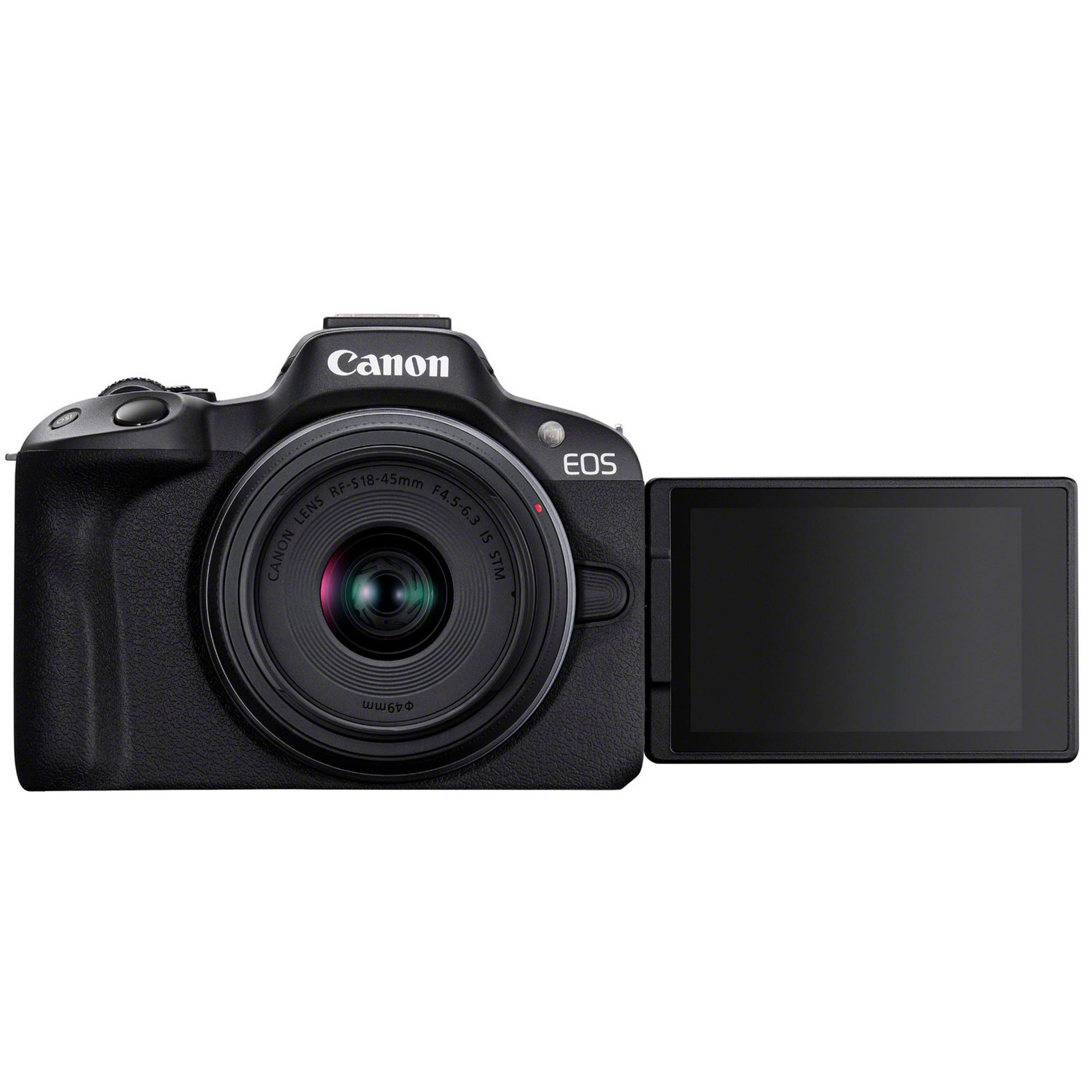 Canon EOS R50 Systemkamera mit 18-45mm + 55-210mm Objektiv schwarz