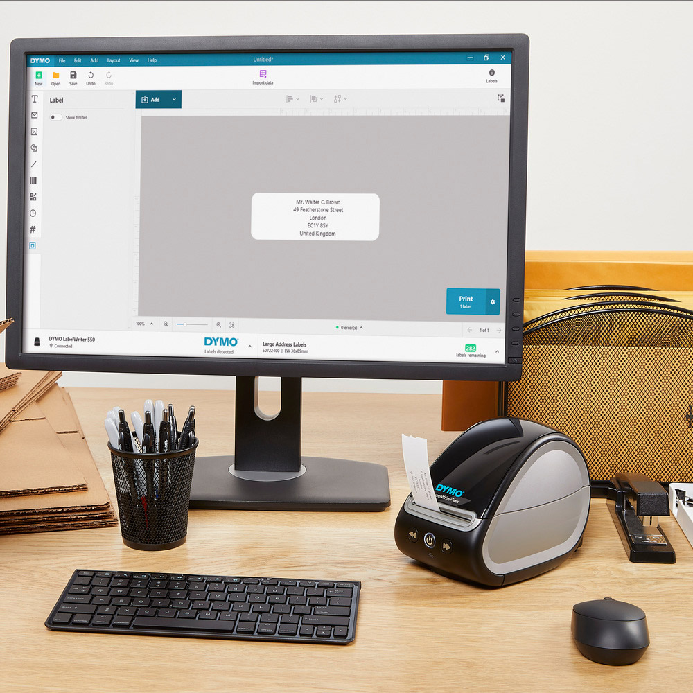 Dymo LabelWriter 550 Value mit 4 Etikettenrollen