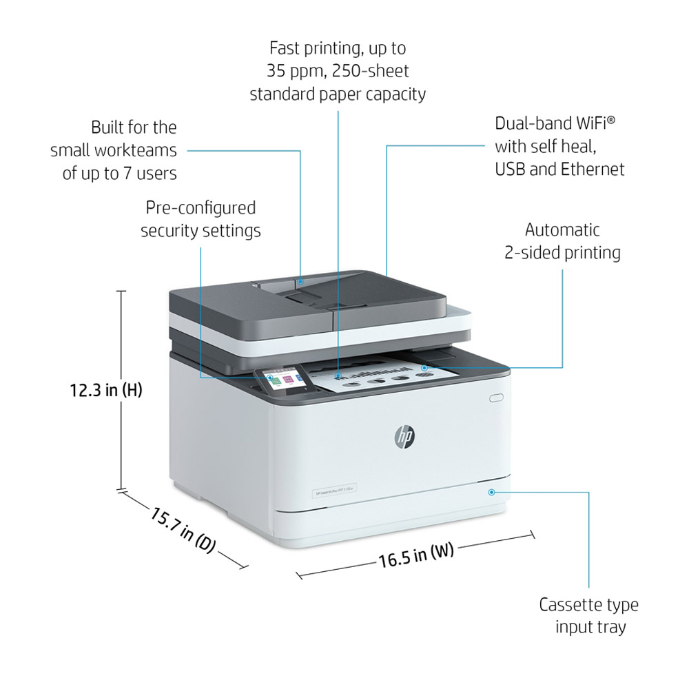 HP LaserJet Pro MFP 3102fdw Multifunktionsdrucker B-Ware
