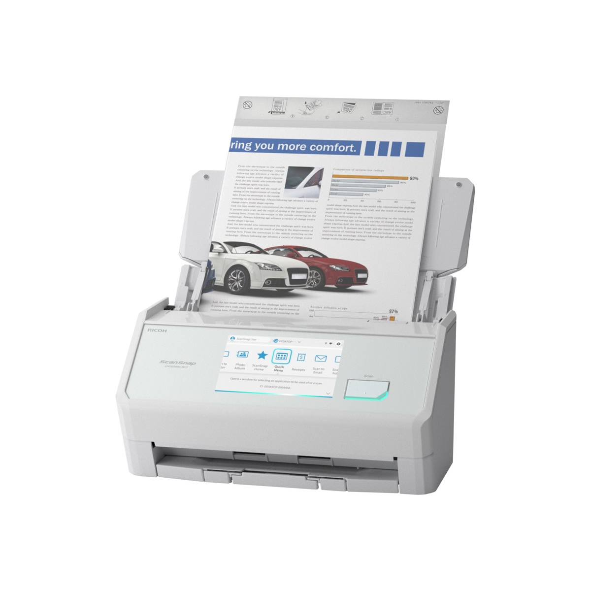 Ricoh ScanSnap iX2500 Dokumentenscanner weiß