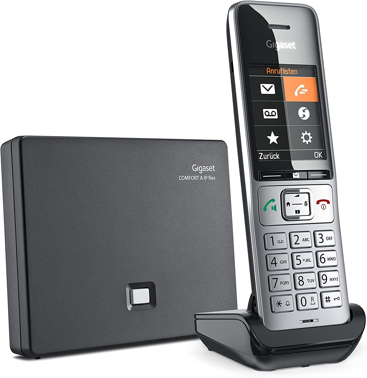 Gigaset Comfort 500A IP FLEX Schnurlostelefon Black-Chrome