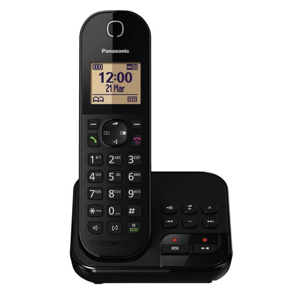 Panasonic KX-TGC 420 GB schnurloses Telefon mit Anrufbeantworter schwarz