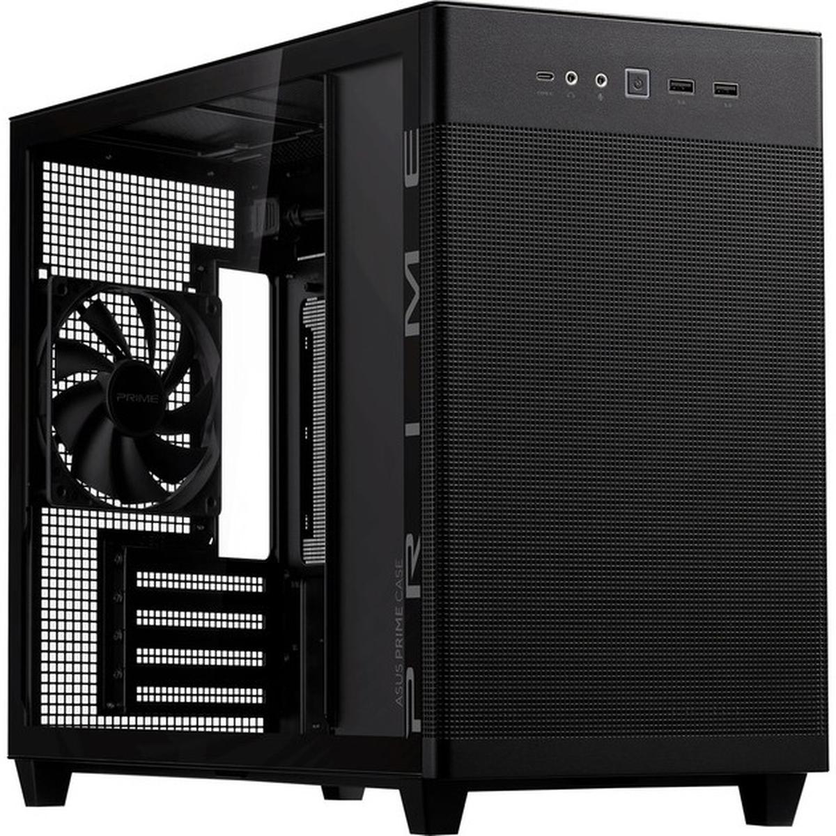 Asus Prime AP201 TG MicroATX PC-Gehäuse schwarz