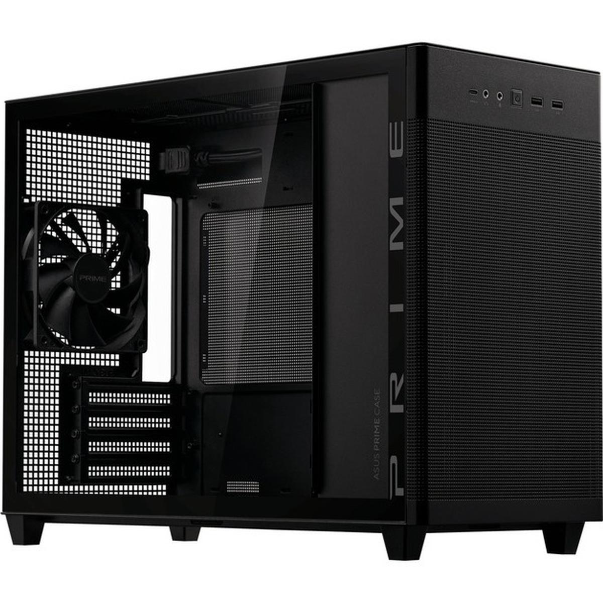 Asus Prime AP201 TG MicroATX PC-Gehäuse schwarz