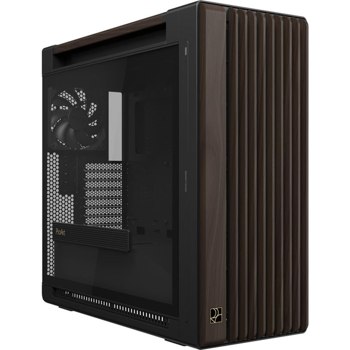 Asus ProArt PA602 Wood Edition Tempered Glass PC-Gehäuse schwarz