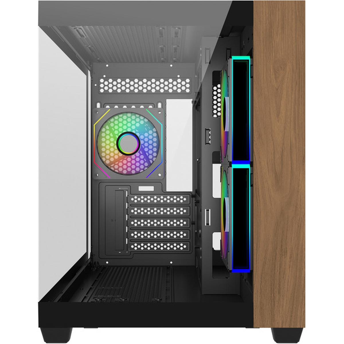 Cooler Master Elite 481 Wood Micro-ATX-Gehäuse schwarz