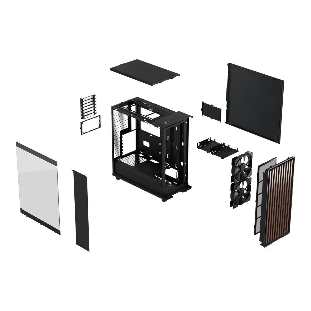 Fractal Design North Charcoal Black Tempered Glass Dark PC Gehäuse