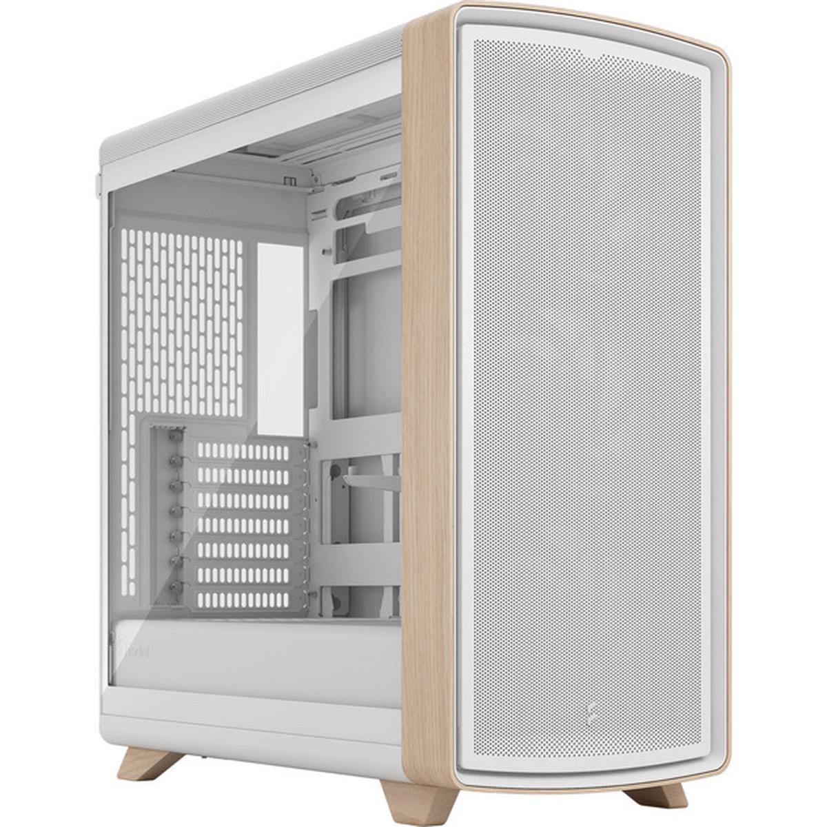 Fractal Design Summit Chalk White TG Clear Tint PC-Gehäuse weiß/holz