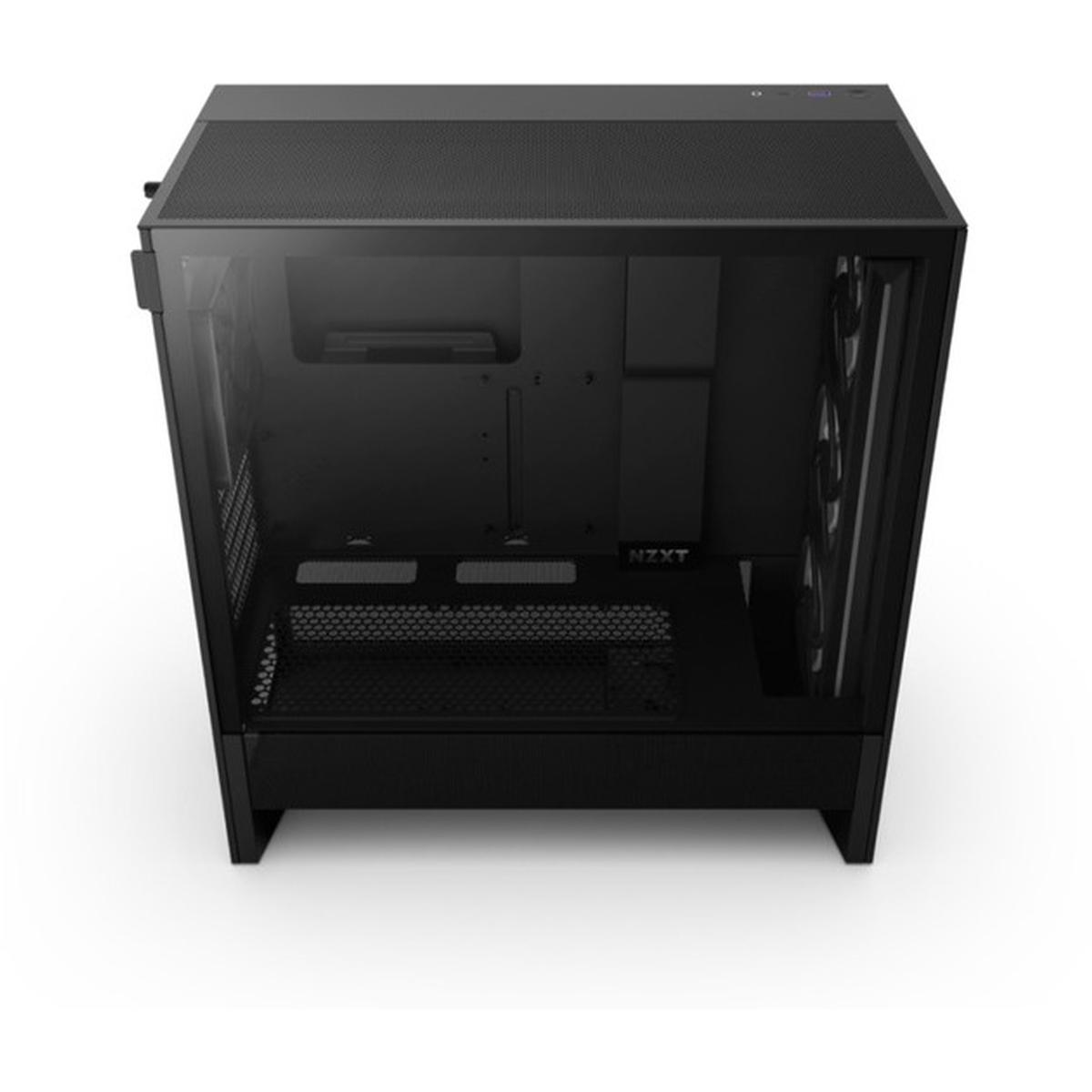 NZXT H5 Flow RGB Compact ATX Mid-Tower Gaming-Gehäuse schwarz