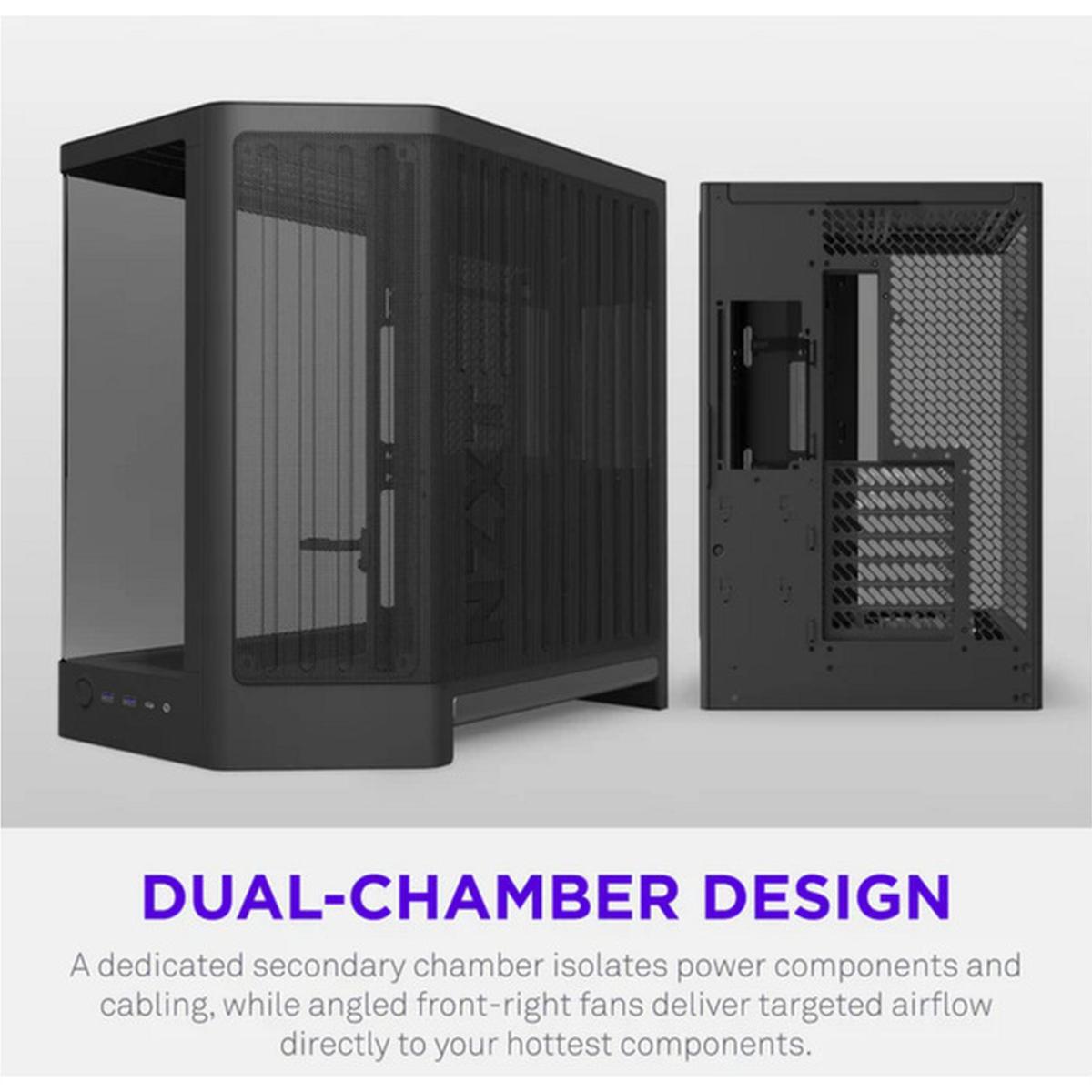 NZXT H6 2026 Airflow ATX Midi-Tower Gaming-Gehäuse schwarz