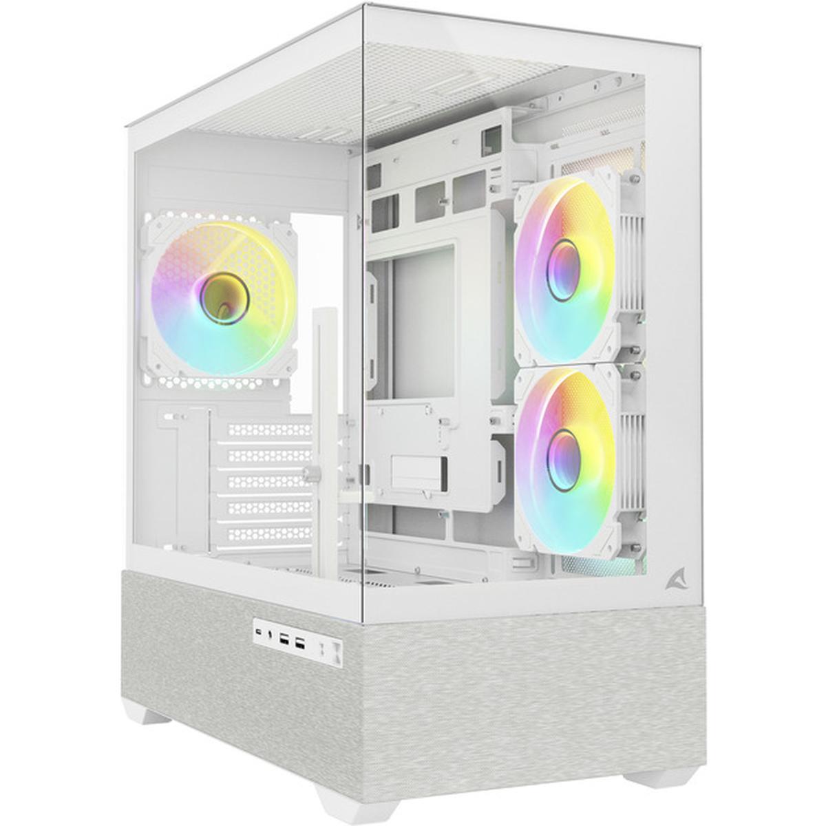 Sharkoon MK7 mATX PC-Gehäuse ARGB weiß