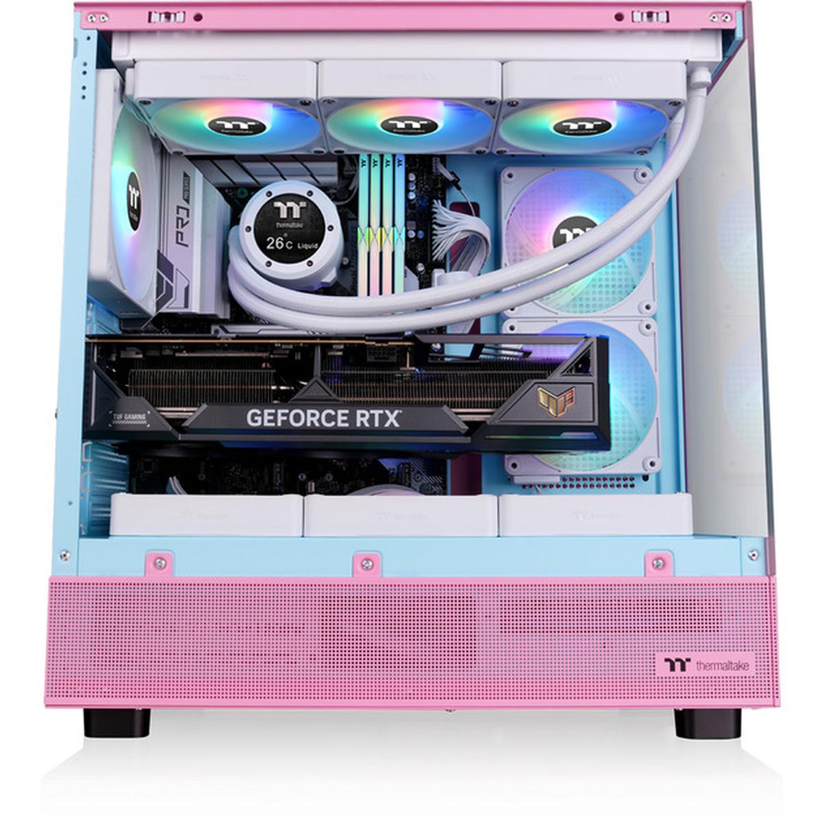 Thermaltake View 270 Plus TG ARGB ATX-Gehäuse pink
