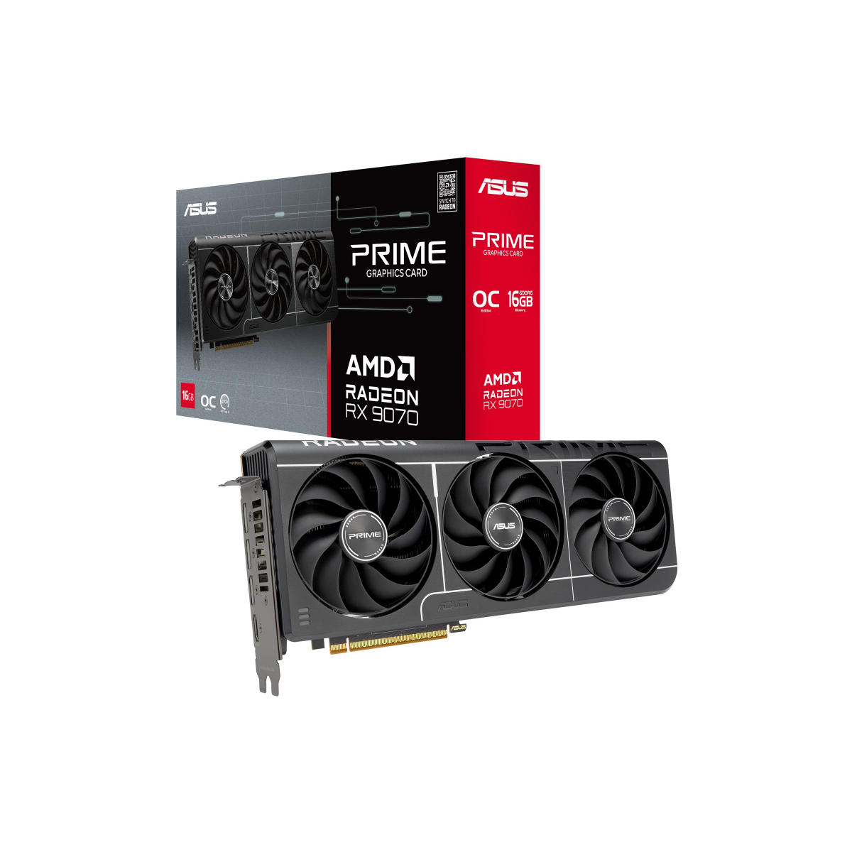 Asus Prime Radeon RX 9070 OC Edition 16GB GDDR6 Grafikkarte