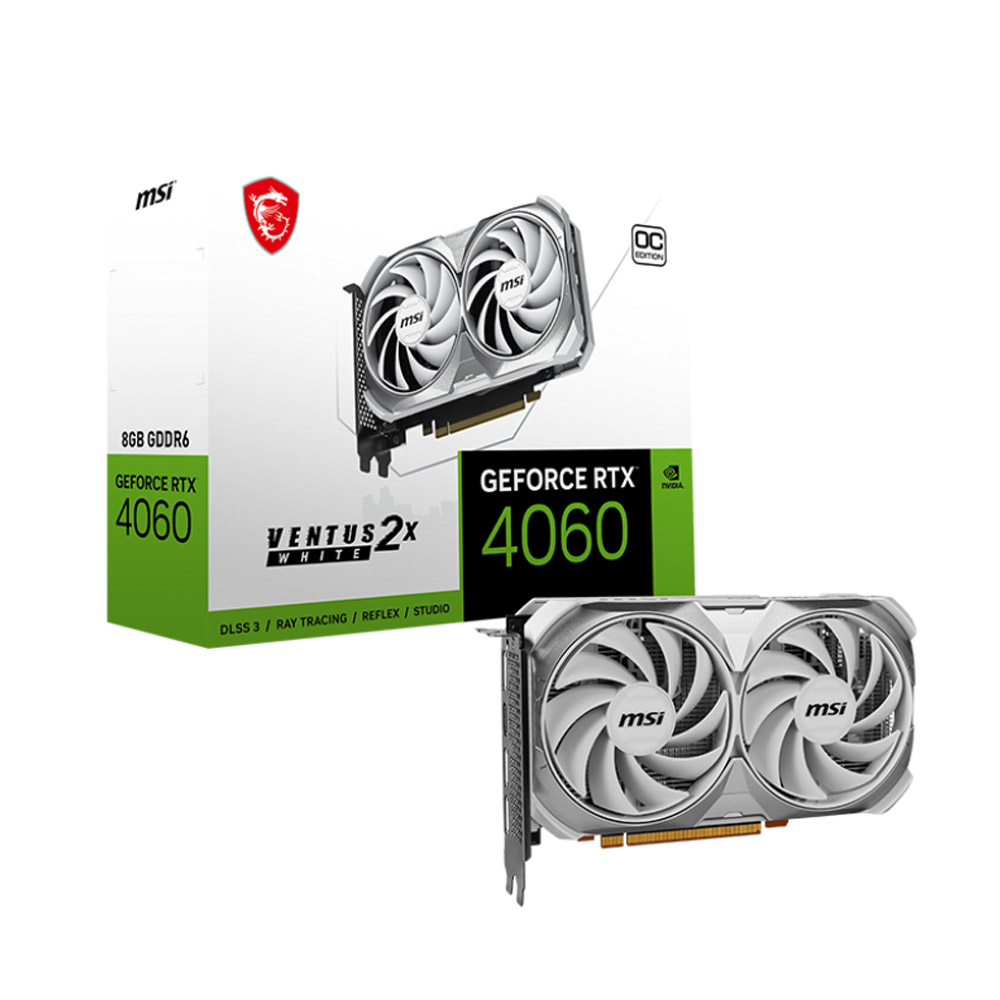 MSI GeForce RTX 4060 Ventus 2X White 8G OC Grafikkarte