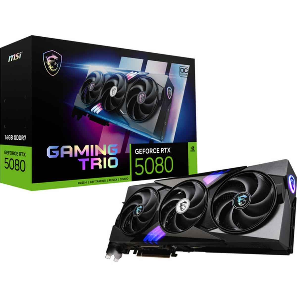 MSI GeForce RTX 5080 Gaming Trio OC 16GB Grafikkarte