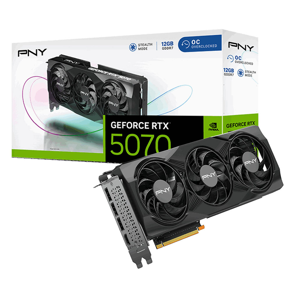 PNY GeForce RTX 5070 OC Triple Fan 12GB Grafikkarte (2. Wahl)