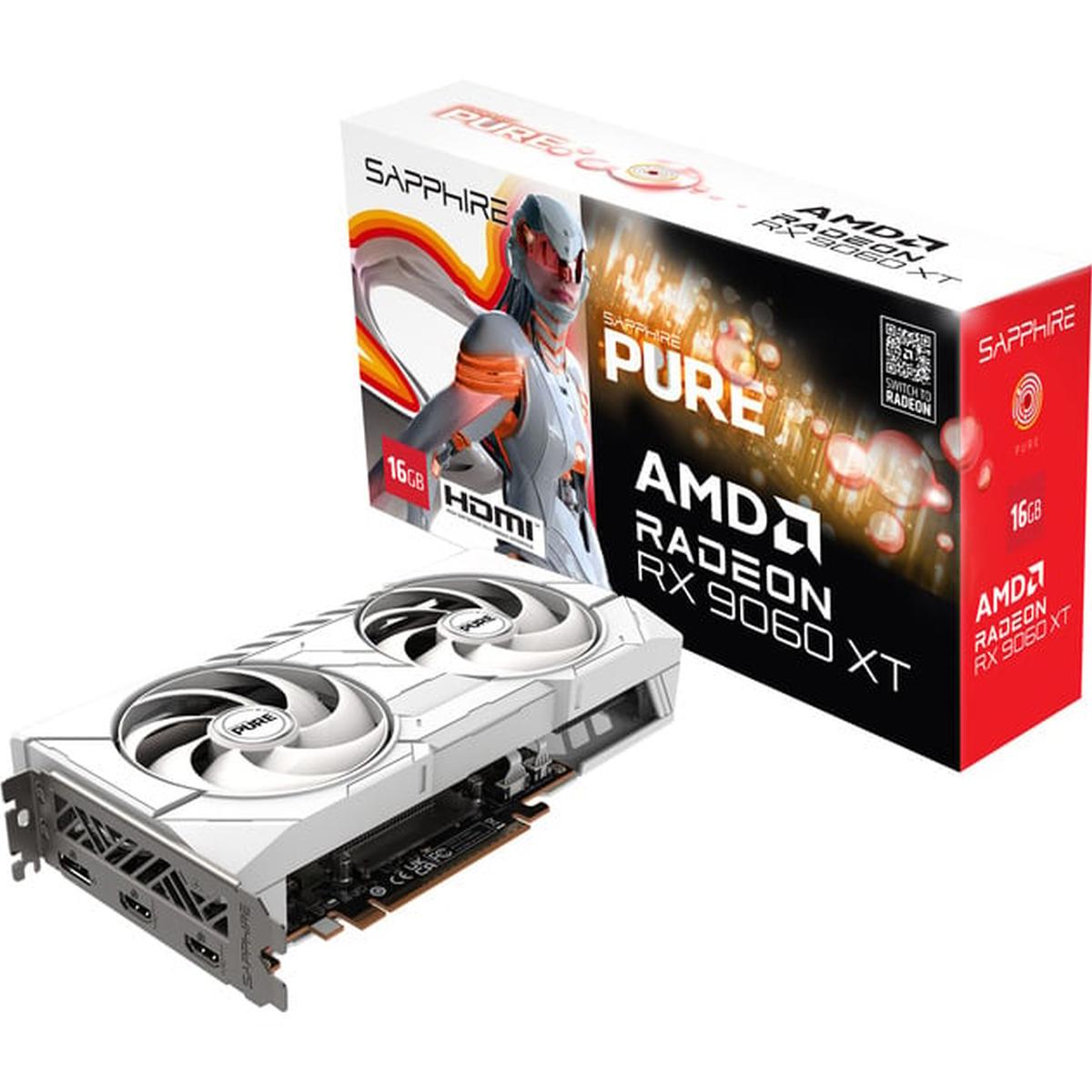 Sapphire Radeon RX 9060 XT Dual-X 16GB Grafikkarte