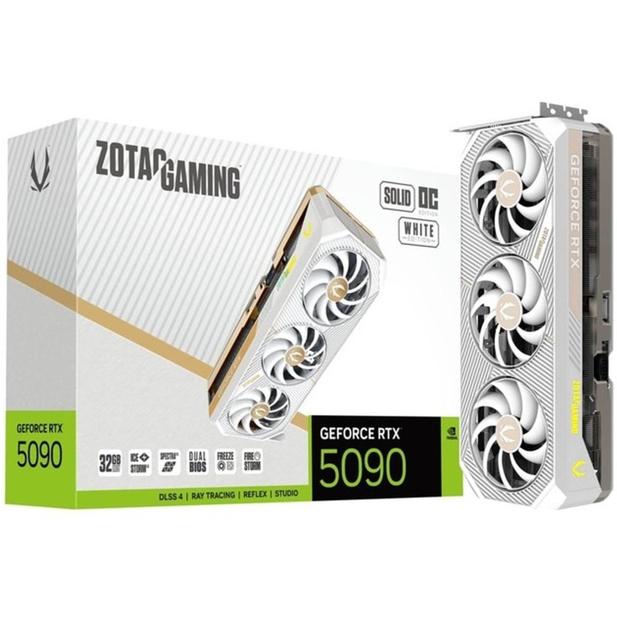 Zotac Gaming GeForce RTX 5090 SOLID White OC Edition 32GB Grafikkarte weiß