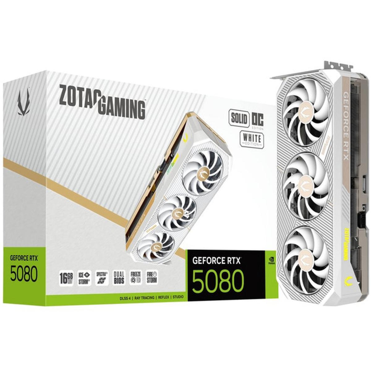 Zotac Gaming GeForce RTX 5080 Solid OC Grafikkarte weiß