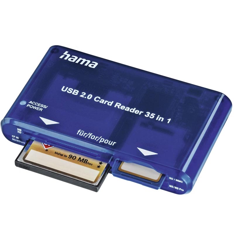 HAMA USB Card Reader, 35-in-1 Speicherkarten Lesegerät
