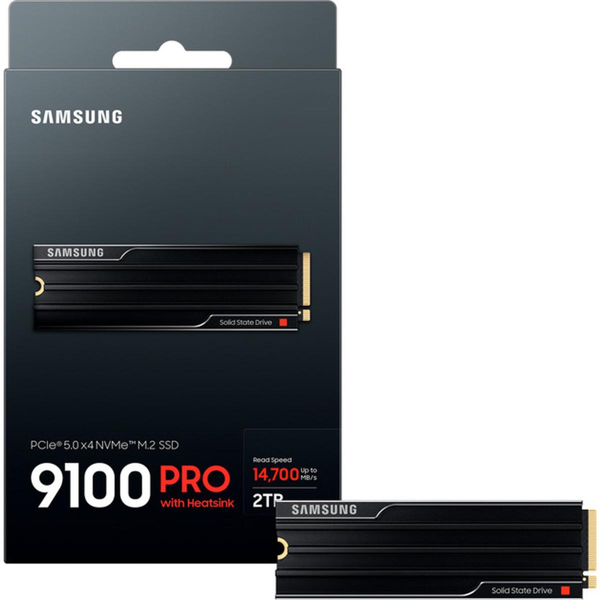 Samsung 9100 PRO Heatsink NVMe SSD PCIe 5.0 2TB Festplatte schwarz
