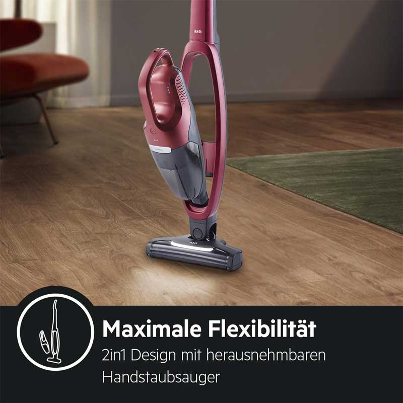 AEG QX7-1ULTAN 2in1 Akku Staubsauger rot