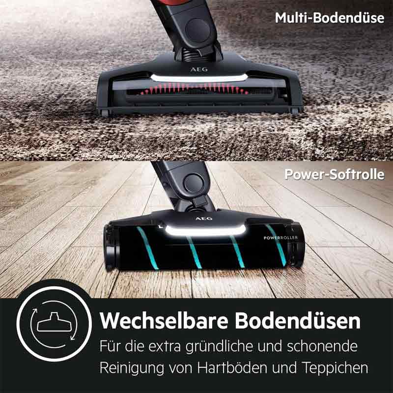 AEG QX7-1ULTAN 2in1 Akku Staubsauger rot