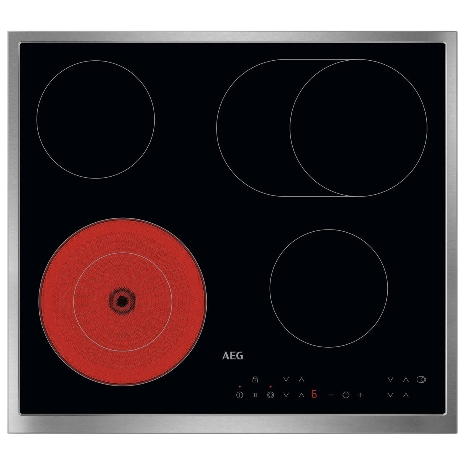 AEG TN64RA06XB Glaskeramik-Kochfeld 60cm 4 Kochzonen