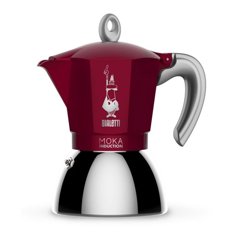 Bialetti Moka Induction Espressokocher 2 Tassen rot
