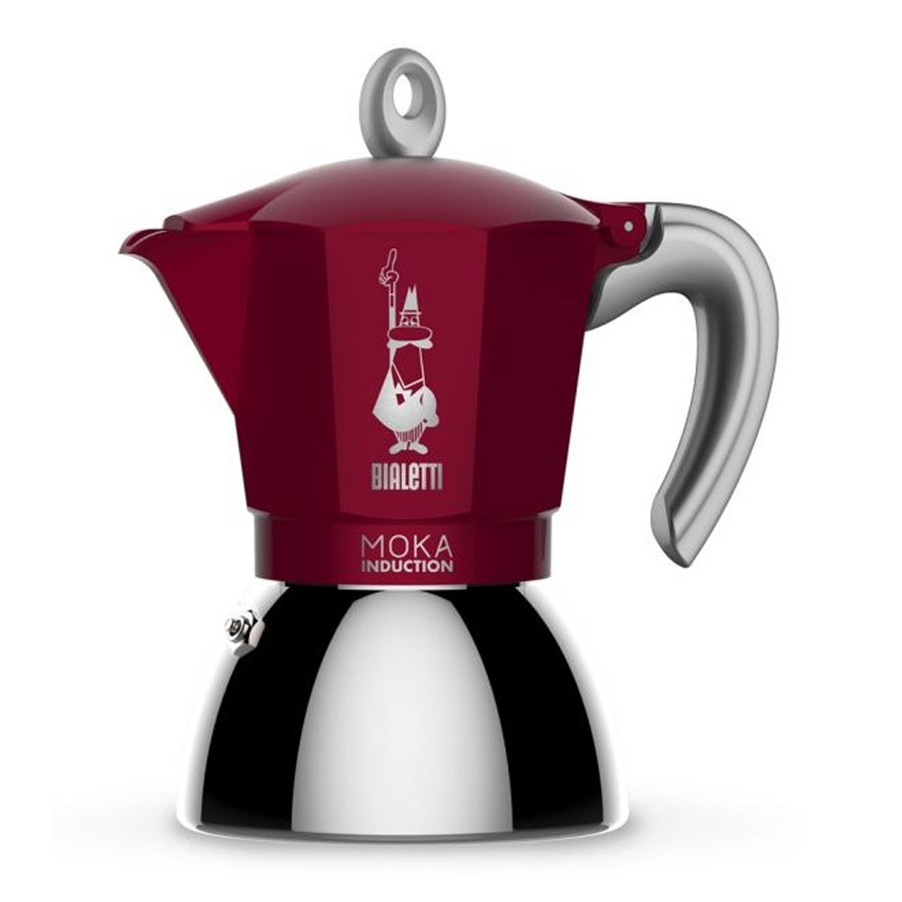 Bialetti Moka Induction Espressokocher 6 Tassen rot
