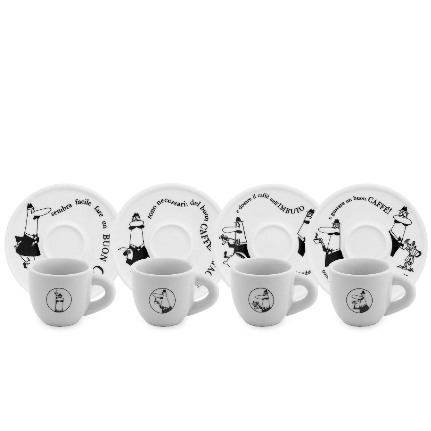 Bialetti Carosello Mokkatassen-Set 4-teilig mehrfarbig