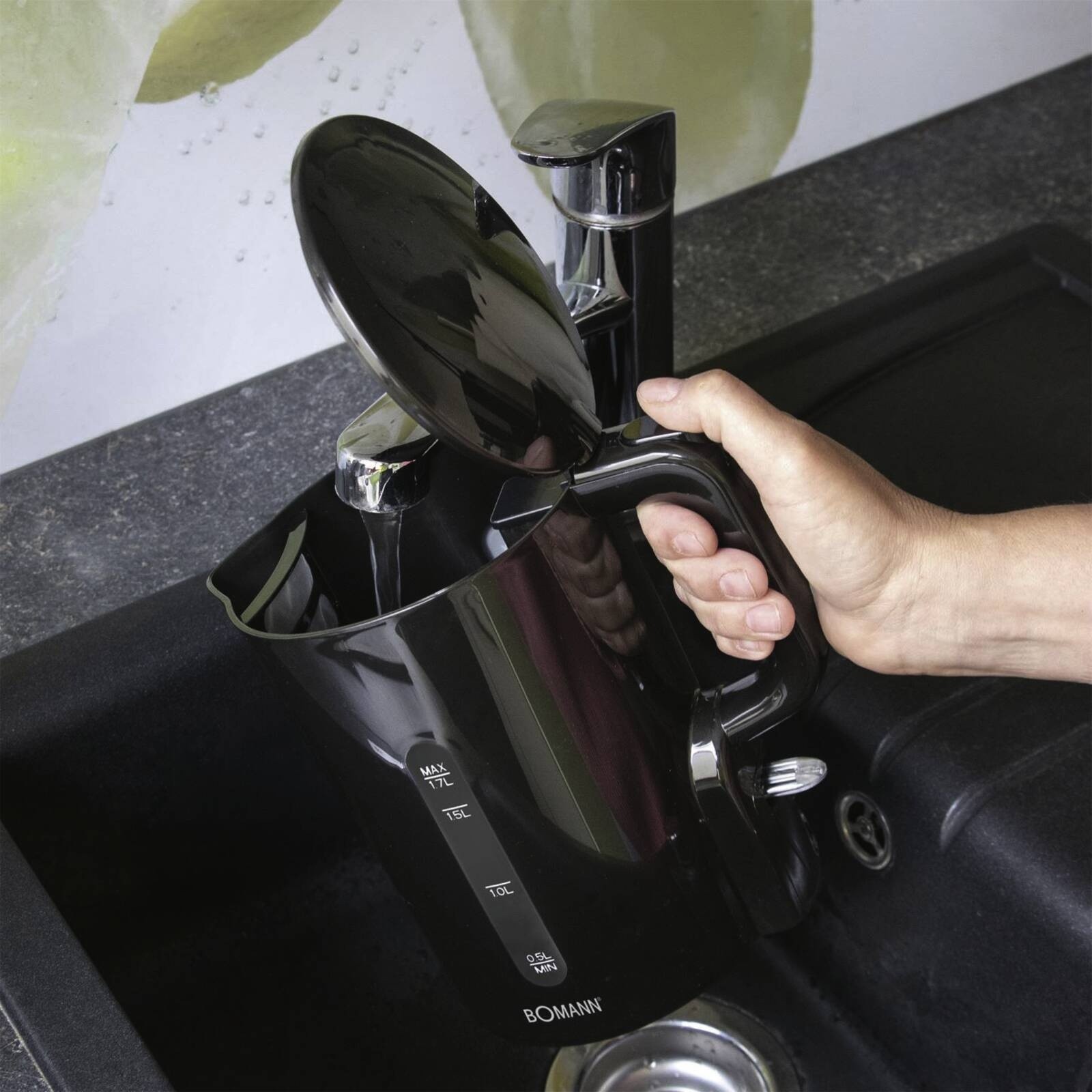 Bomann WK 6090 CB Wasserkocher 1,7l schwarz