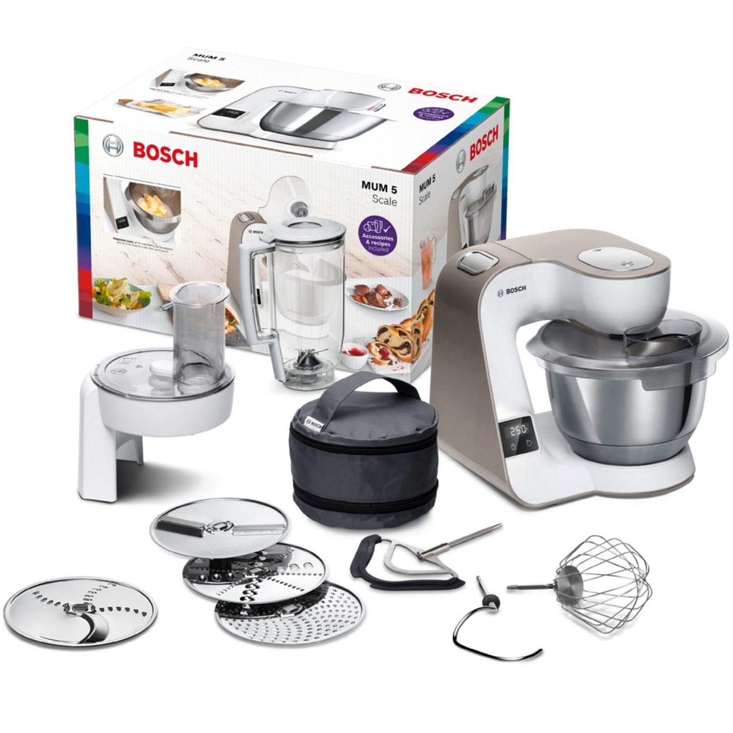 Bosch Serie 4 MUM5XW20 Küchenmaschine weiß/silber