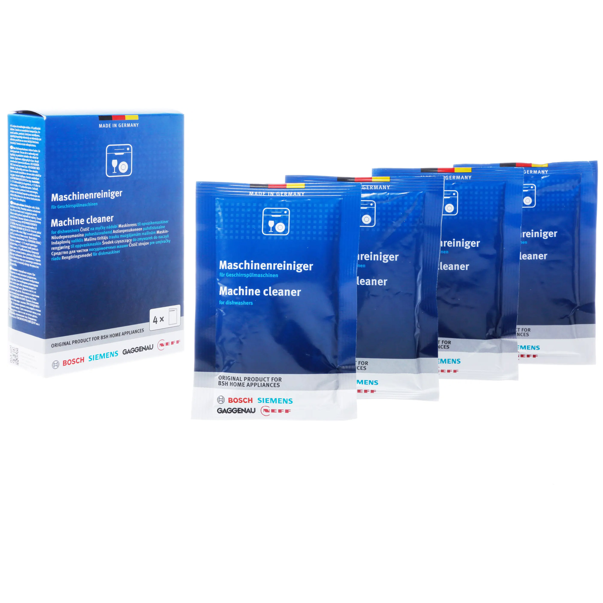 Bosch 00312477 Maschinenreiniger 4x45g für Geschirrspüler