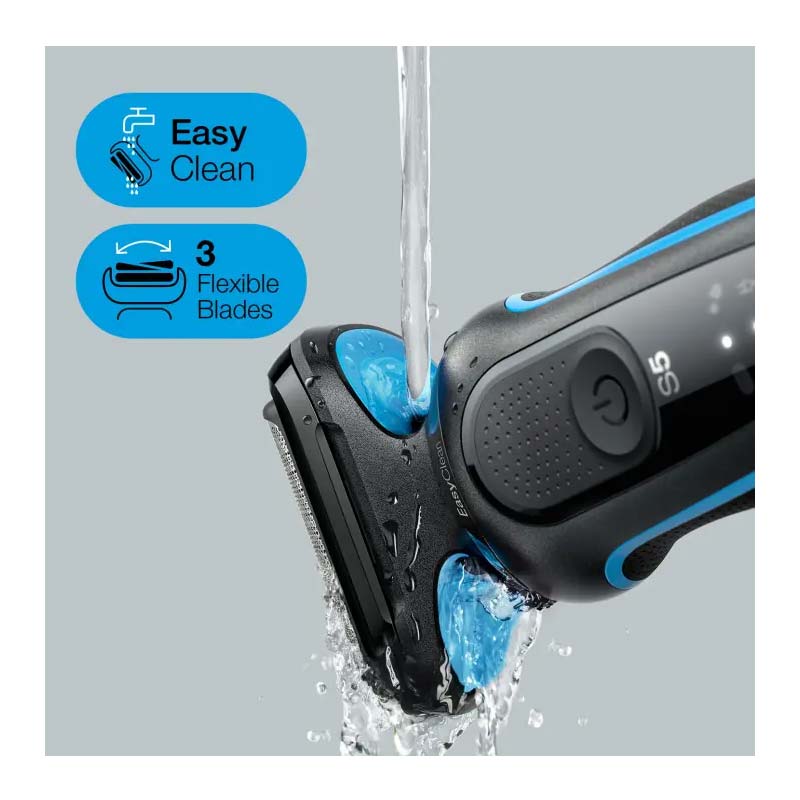 Braun Series 5 51-B1200s Rasierer mit EasyClick Aufsatz blau