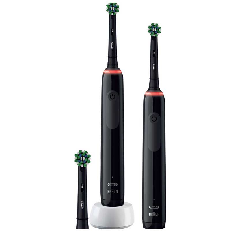 Oral-B Pro 3 3900 Black Edition elektrische Zahnbürste mit 2. Handstück