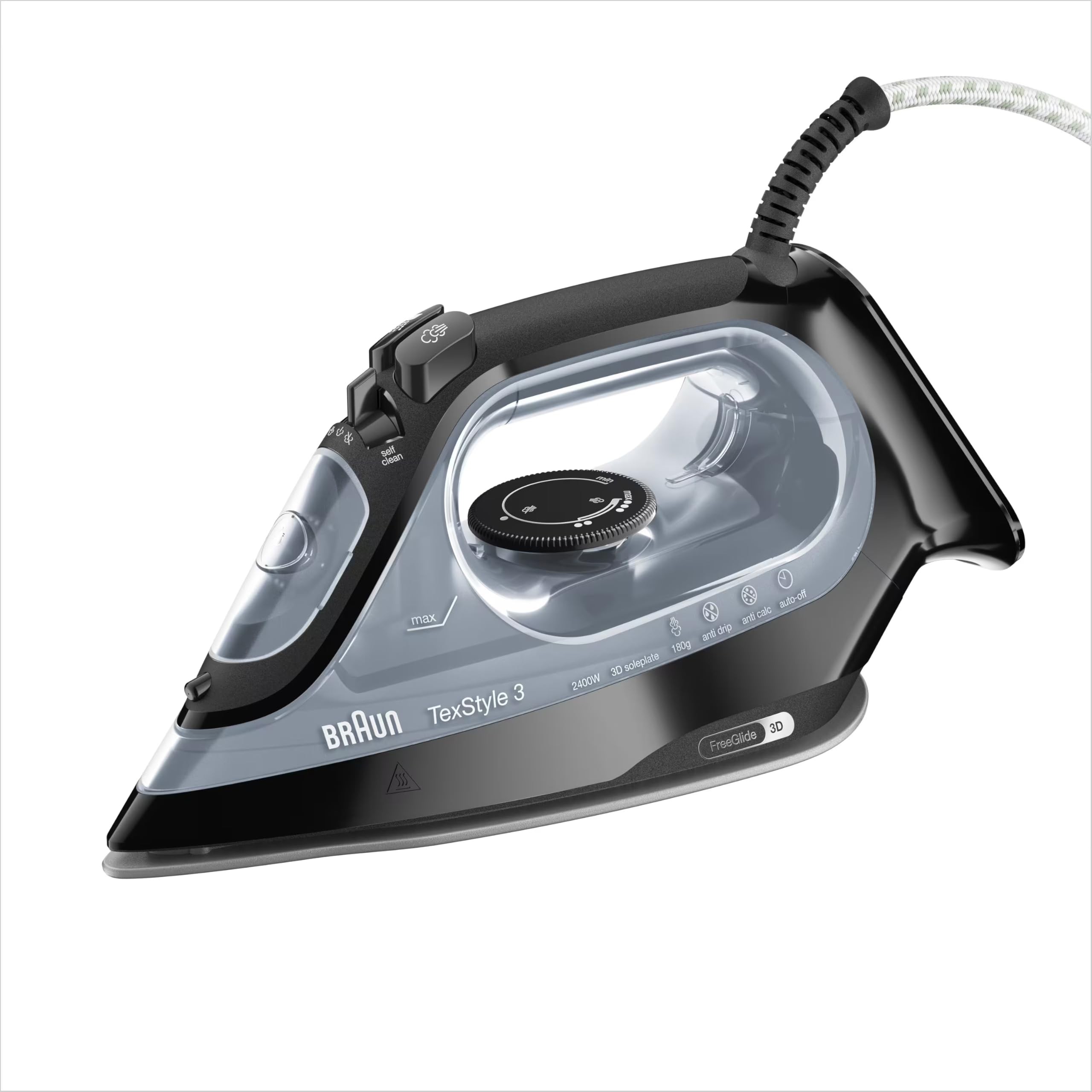 Braun TexStyle 3 SI3055BK Dampfbügeleisen schwarz