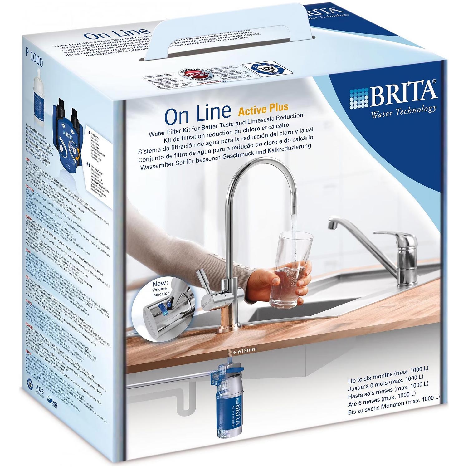 Brita Wasserhahn mypure P1 Küchenarmatur mit Wasserfiltration chrom glänzend