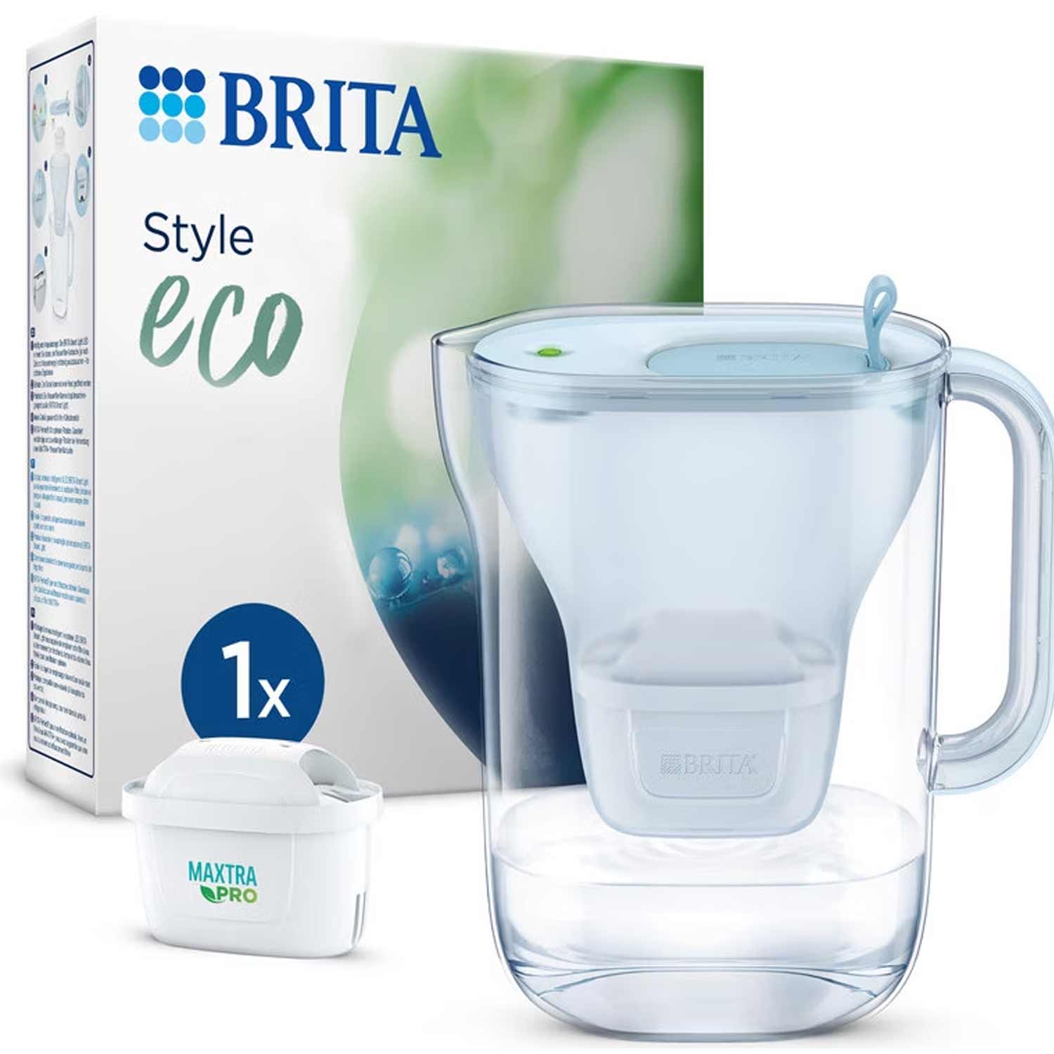 Brita Style eco + MAXTRA PRO All-in-one Wasserfilterkanne blau
