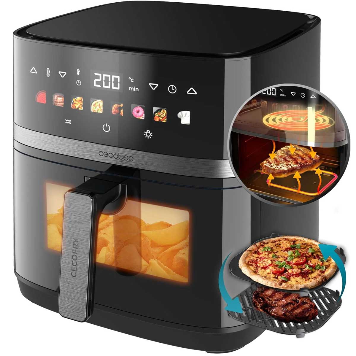 Cecotec Cecofry&Grill Duoheat 8000 8L Heißluftfritteuse 2200W