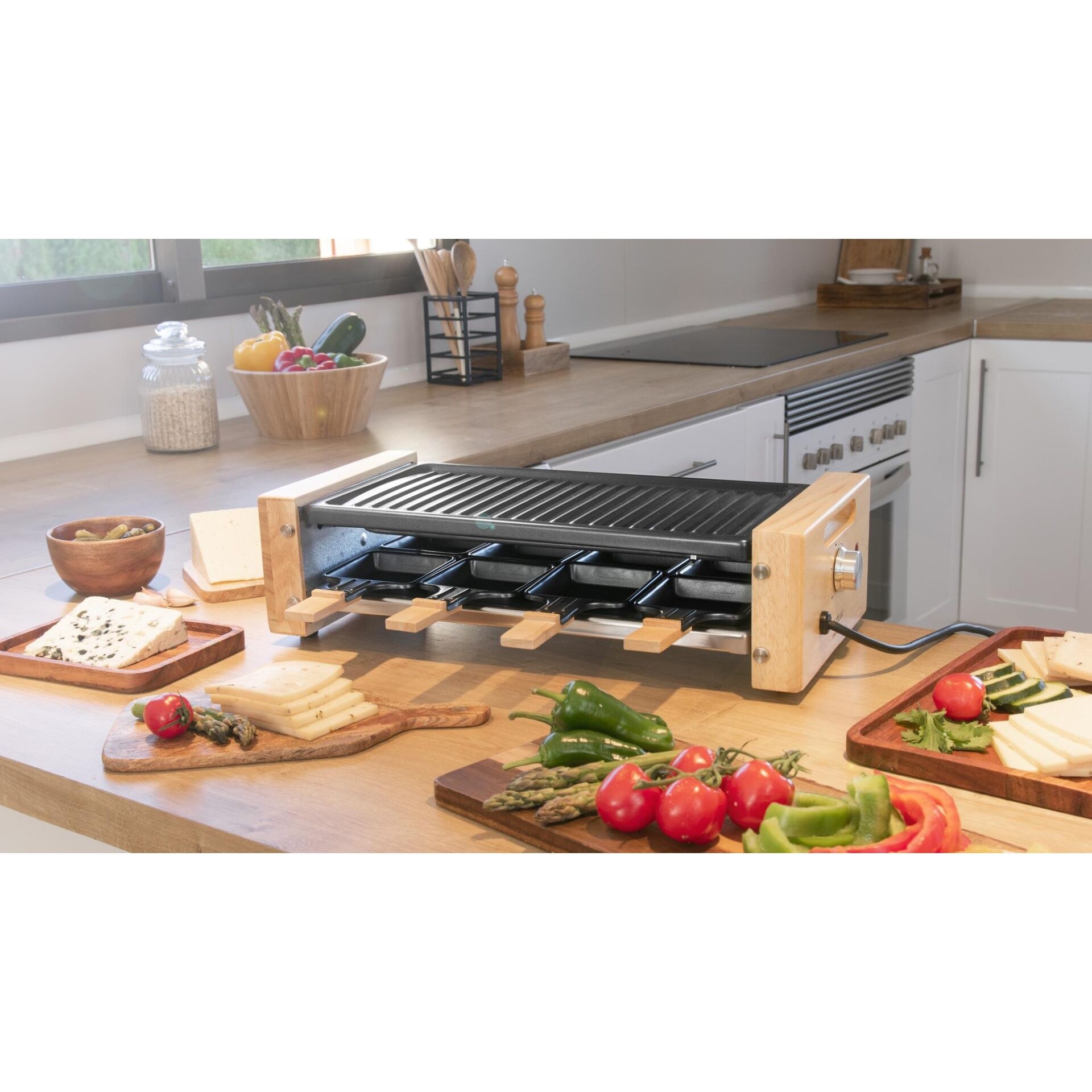Cecotec Cheese&Grill 8200 Wood Raclette schwarz