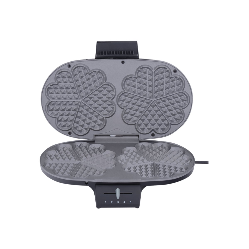 Cloer 1320 Doppelwaffeleisen für zwei klassische Waffeln schwarz