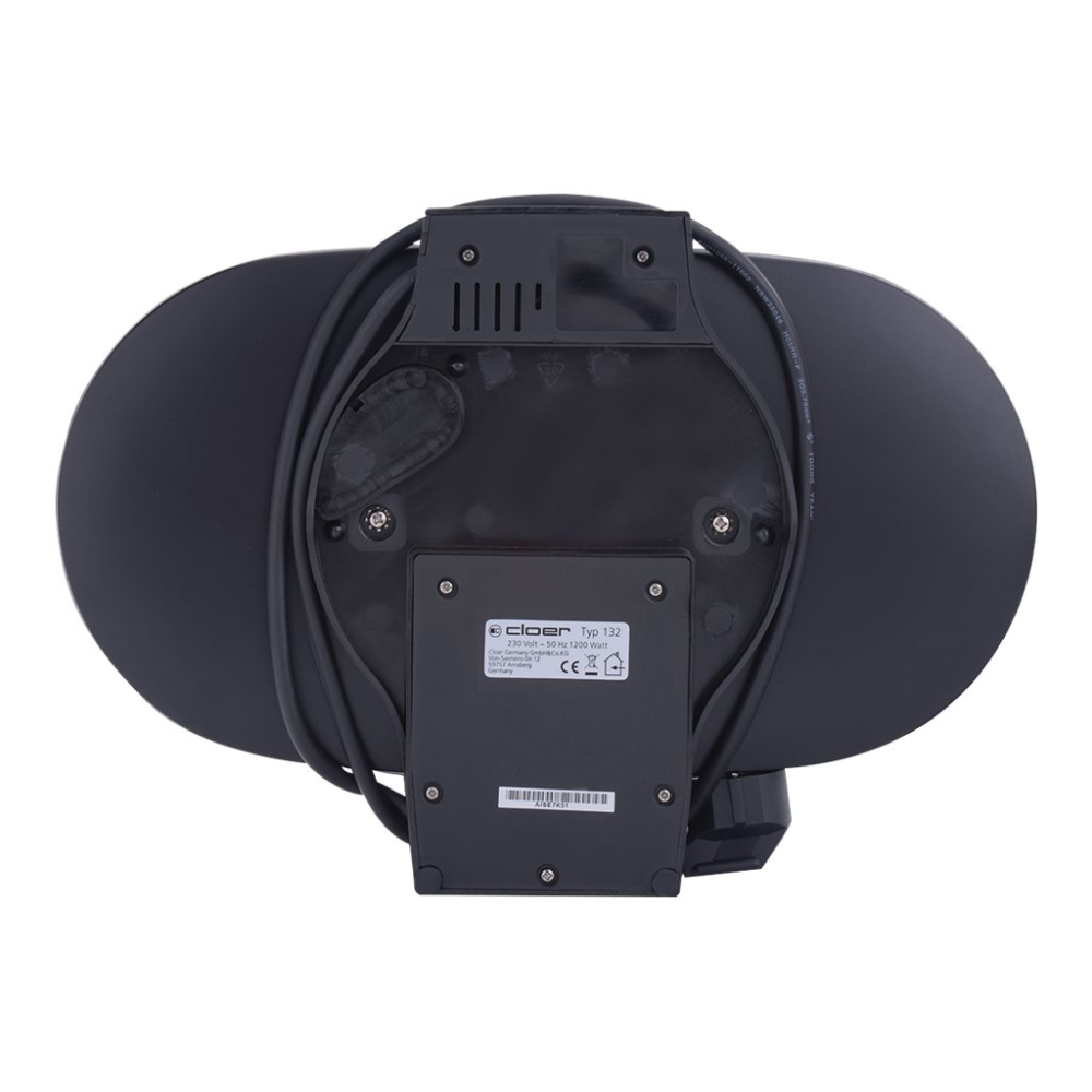 Cloer 1320 Doppelwaffeleisen für zwei klassische Waffeln schwarz