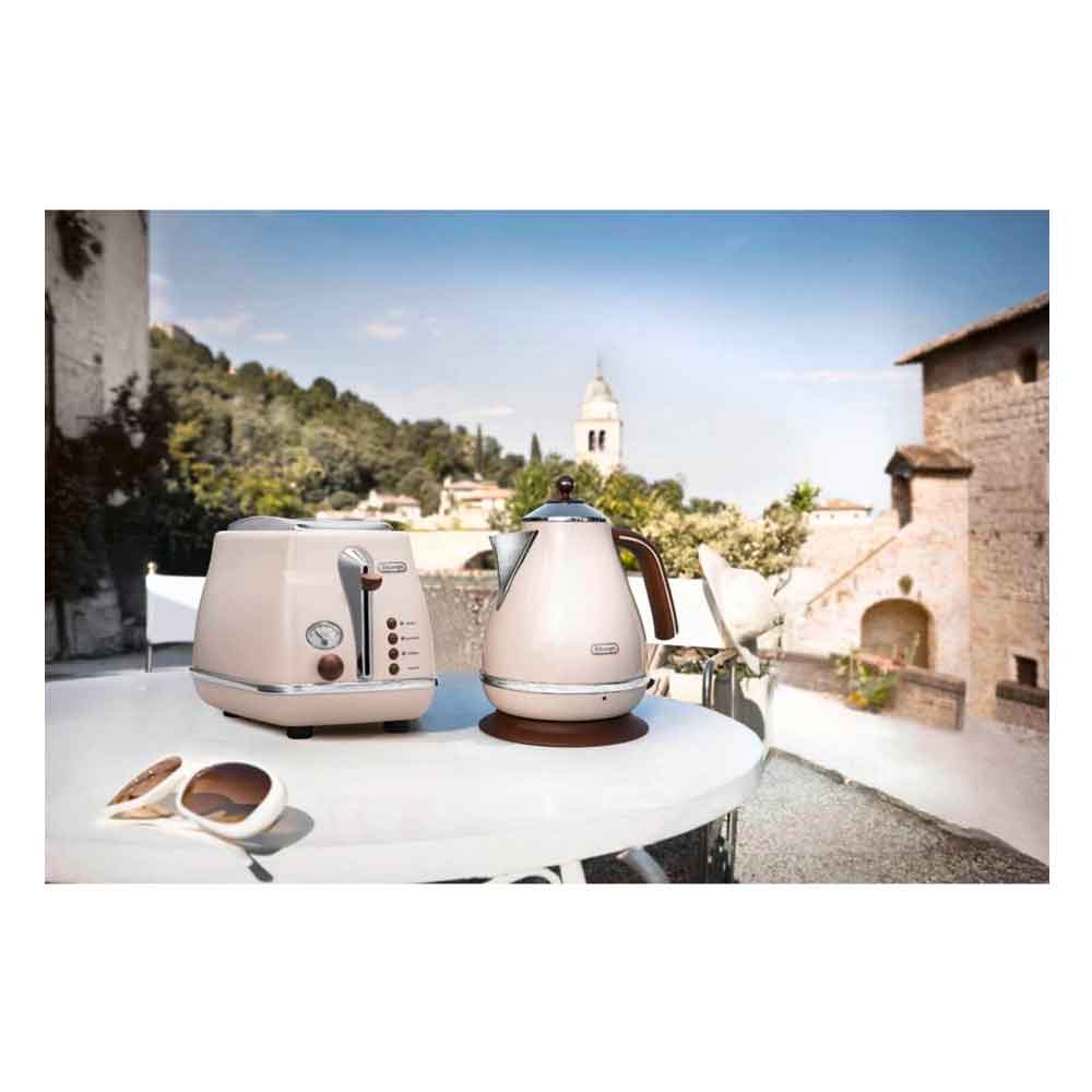DeLonghi KBOV2001.BG Wasserkocher Icona Vintage beige