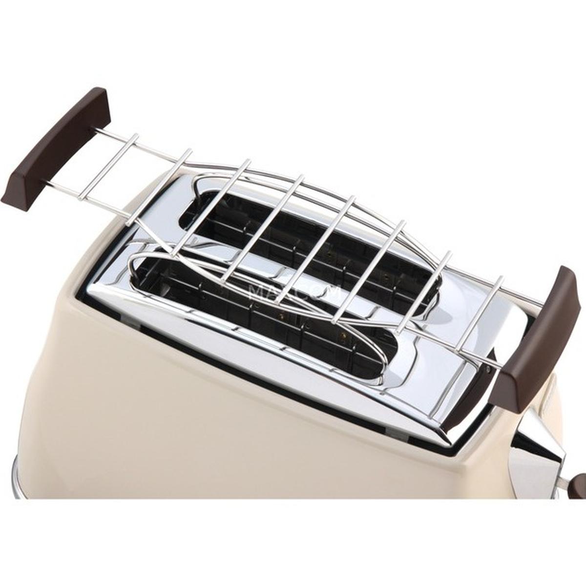DeLonghi CTOV 2103.BG Icona Vintage 2-Schlitz-Toaster beige