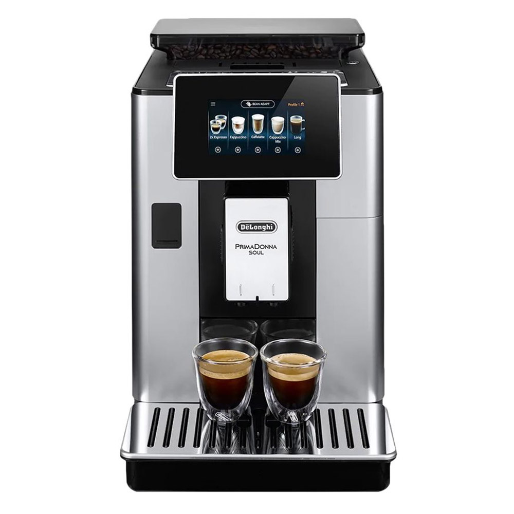 DeLonghi PrimaDonna Soul ECAM 610.55.SB Kaffee-Vollautomat silber/schwarz