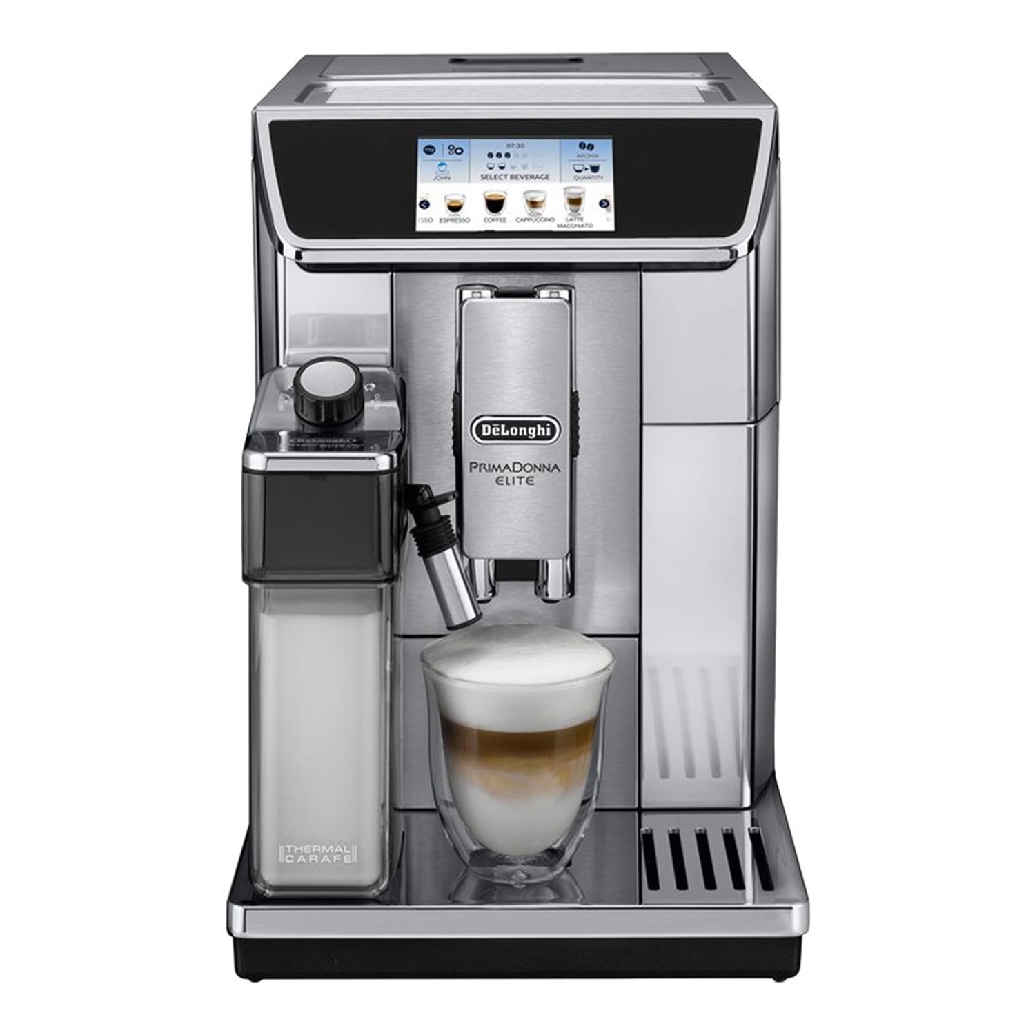 DeLonghi PrimaDonna Elite ECAM 656.75.MS Kaffeevollautomat silber