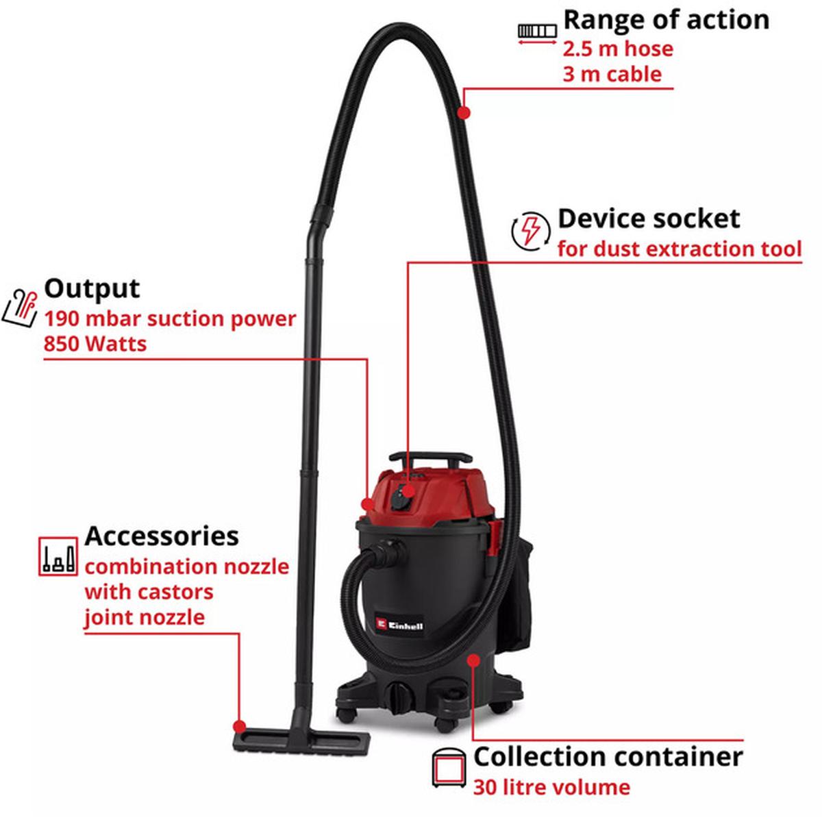 Einhell TC-VC 3055 A Nass-/Trockensauger 30l