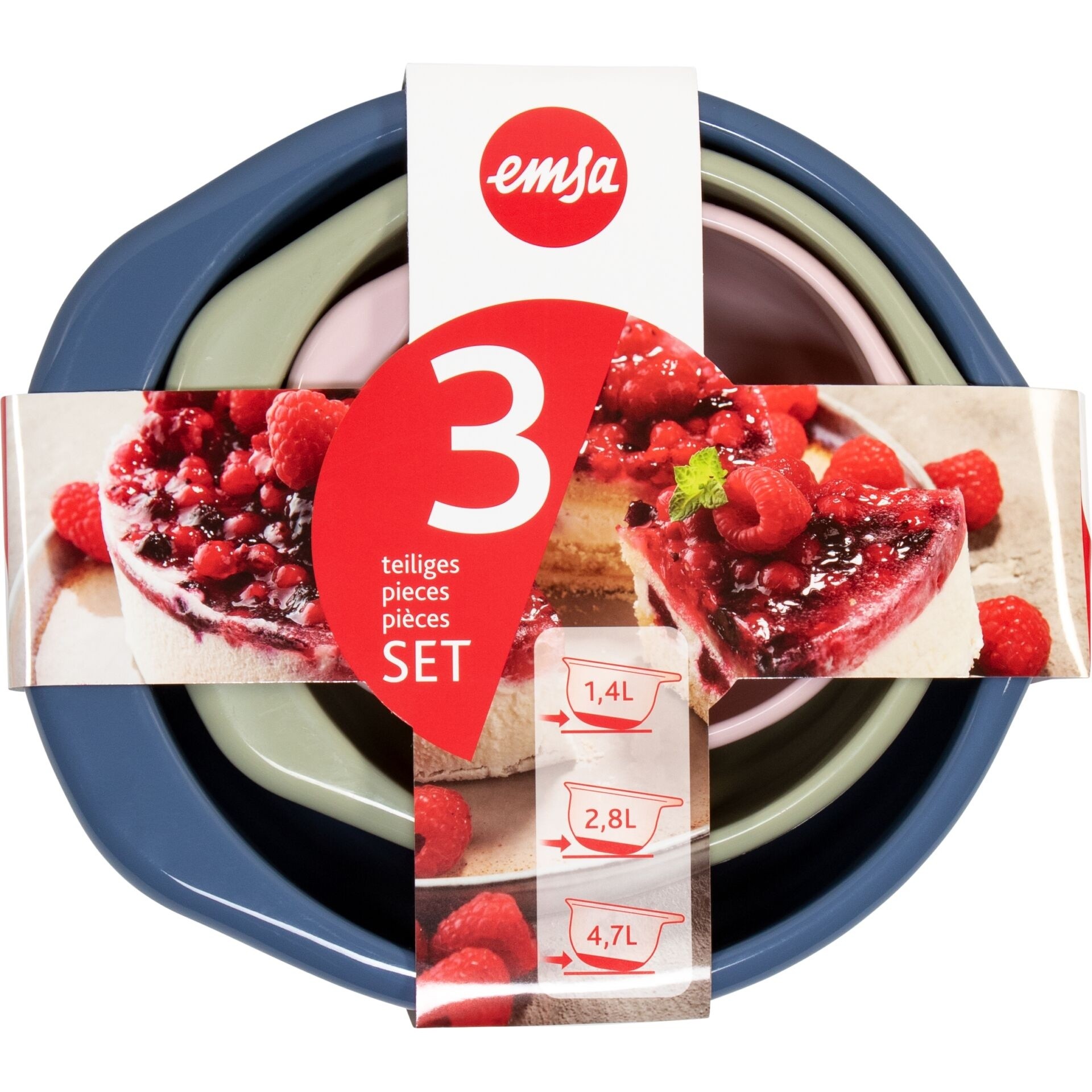 Emsa Prep&Bake Rührschüssel-Set 3-tlg. bunt